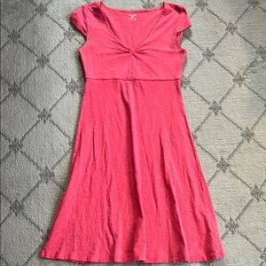 Horny Toad Pink Midi Dress With Flutter Sleeves